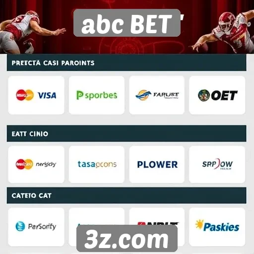 Opções de pagamento disponíveis no abc BET